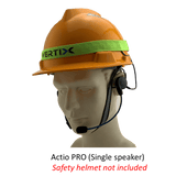 ACTIO PRO - Safety Helmet Communication with Single Speaker Headset and OTG: Industrial Intercom