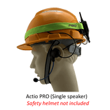 ACTIO PRO - Safety Helmet Communication with Single Speaker Headset and OTG: Industrial Intercom